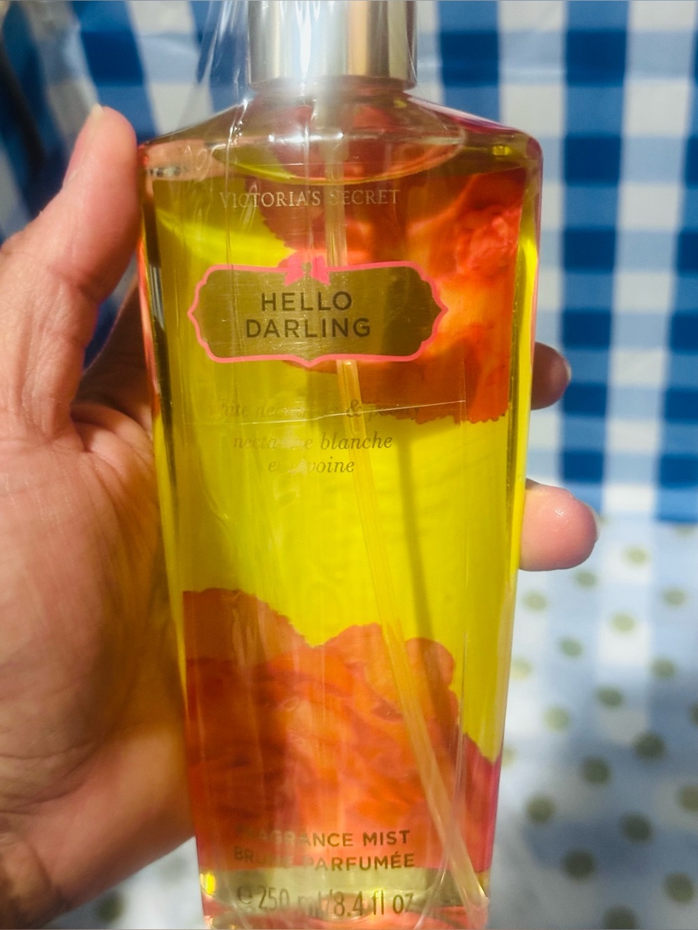 Victoria's Secret✨💛🧡⭐️ Hello Darling Body Mist – Yellow with Pink Accents
